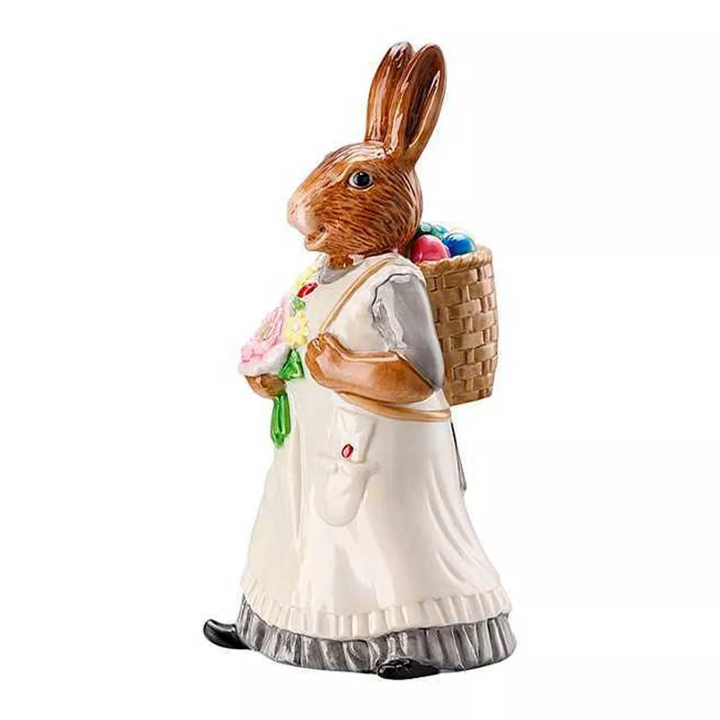 Статуетка великодня «Леді кролик з кошиком» Hutschenreuther Hasenfiguren Dekoriert, висота 13,5 см (02350-726022-88840) - Фото nav 1
