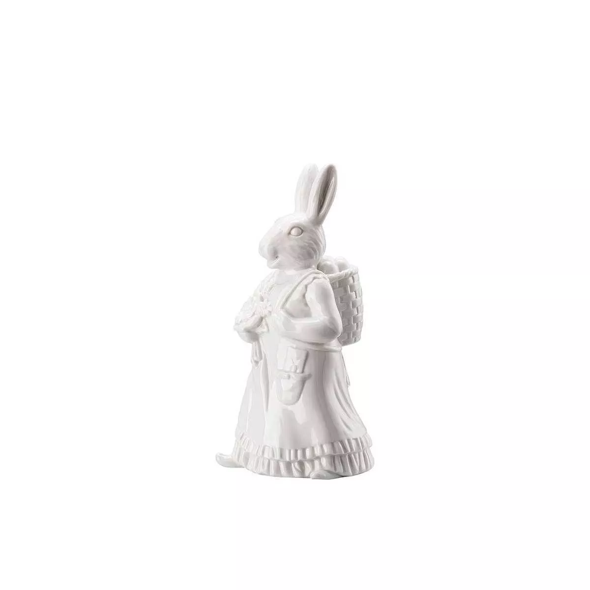 Статуетка великодня «Леді кролик з кошиком» біла Hutschenreuther Hasenfiguren Weiss, висота 13,5 см (02350-800001-88840) - Фото nav 4