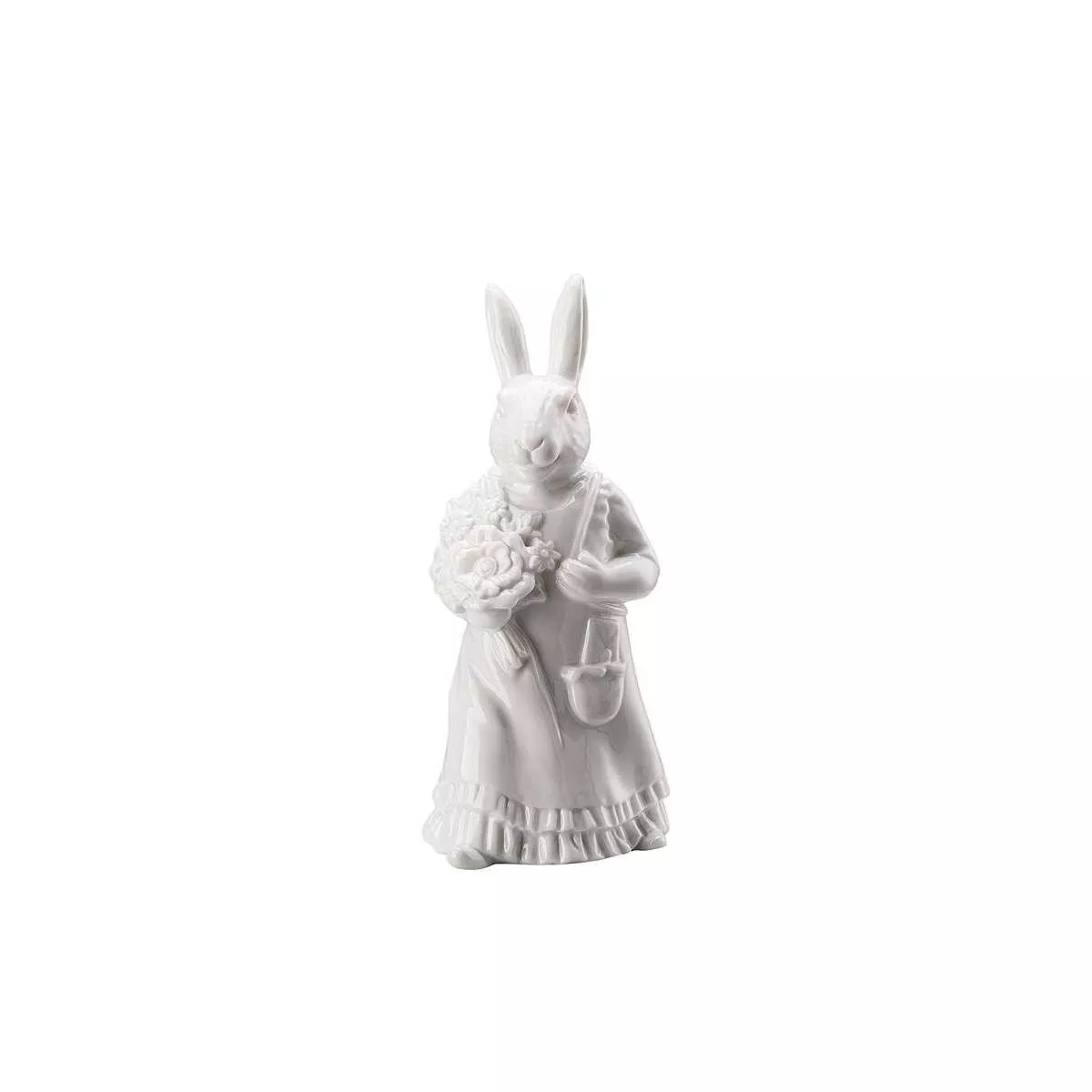 Статуетка великодня «Леді кролик з кошиком» біла Hutschenreuther Hasenfiguren Weiss, висота 13,5 см (02350-800001-88840) - Фото nav 2