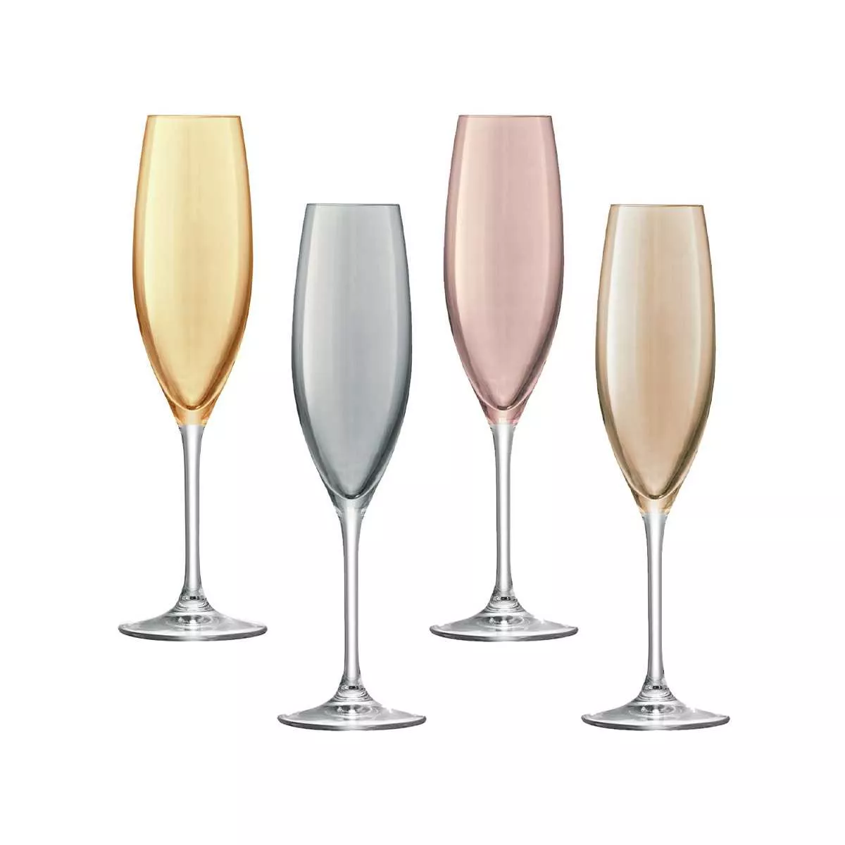 Набір келихів для шампанського LSA Polka, об'єм 0,225, 4 шт (G978-09-960) - Фото nav 1