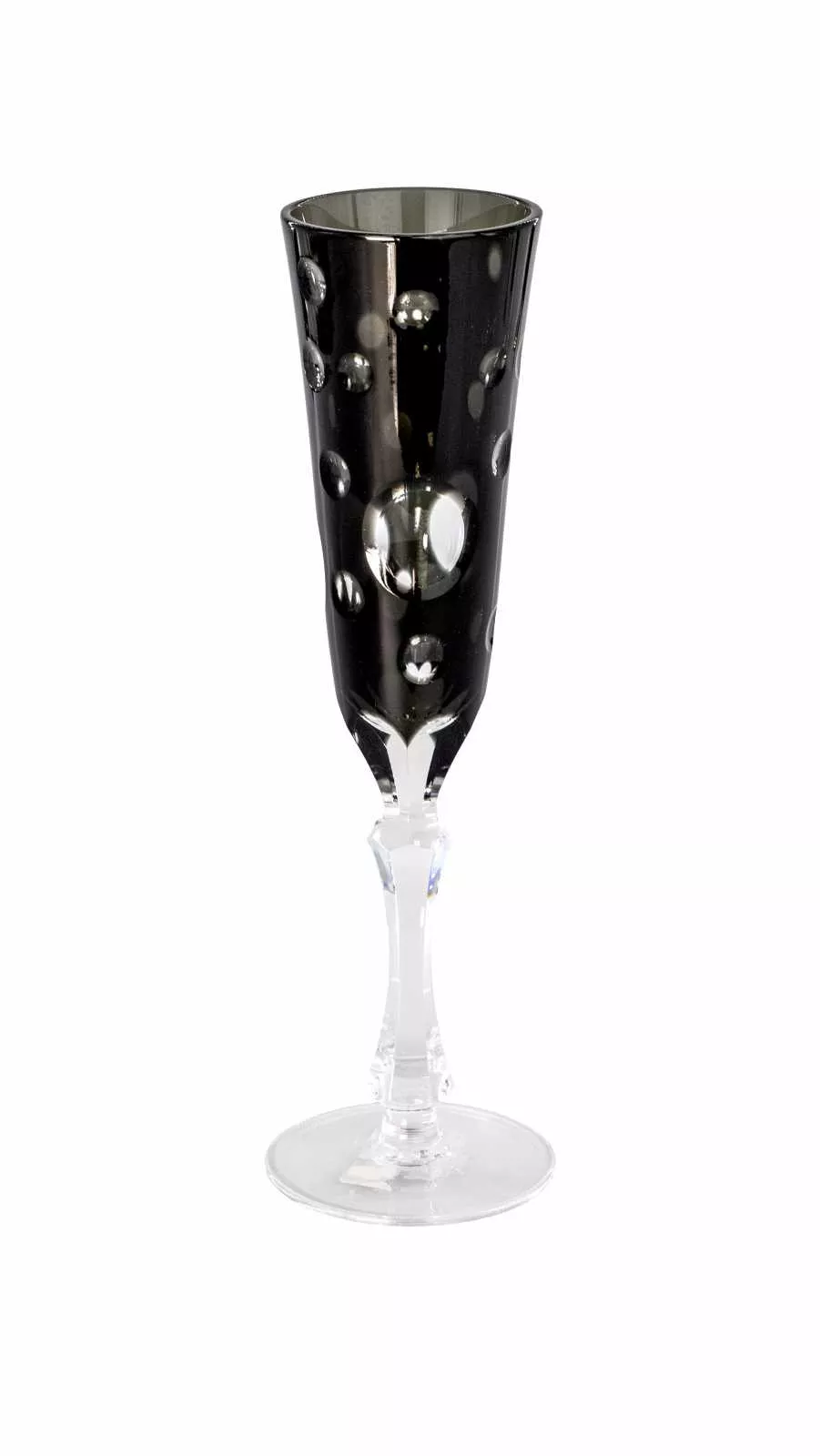 Келих для шампанського Cristallerie de Montbronn Staccato Grey, об'єм 0,12 л (187109-GR) - Фото nav 1