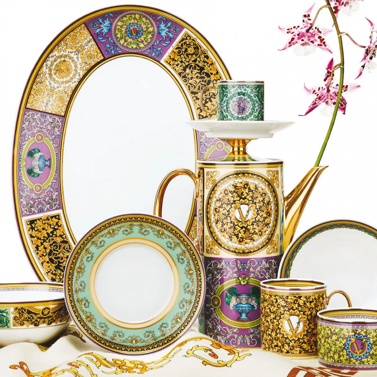Чашка з блюдцем 0,23 л висока Rosenthal Versace Barocco Mosaic (19335-403728-14740) - Фото nav 5