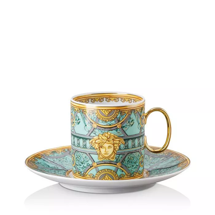 Чашка з блюдцем 0,23 л висока Rosenthal Versace Scala Palazzo Verde (19335-403664-14740) - Фото nav 5