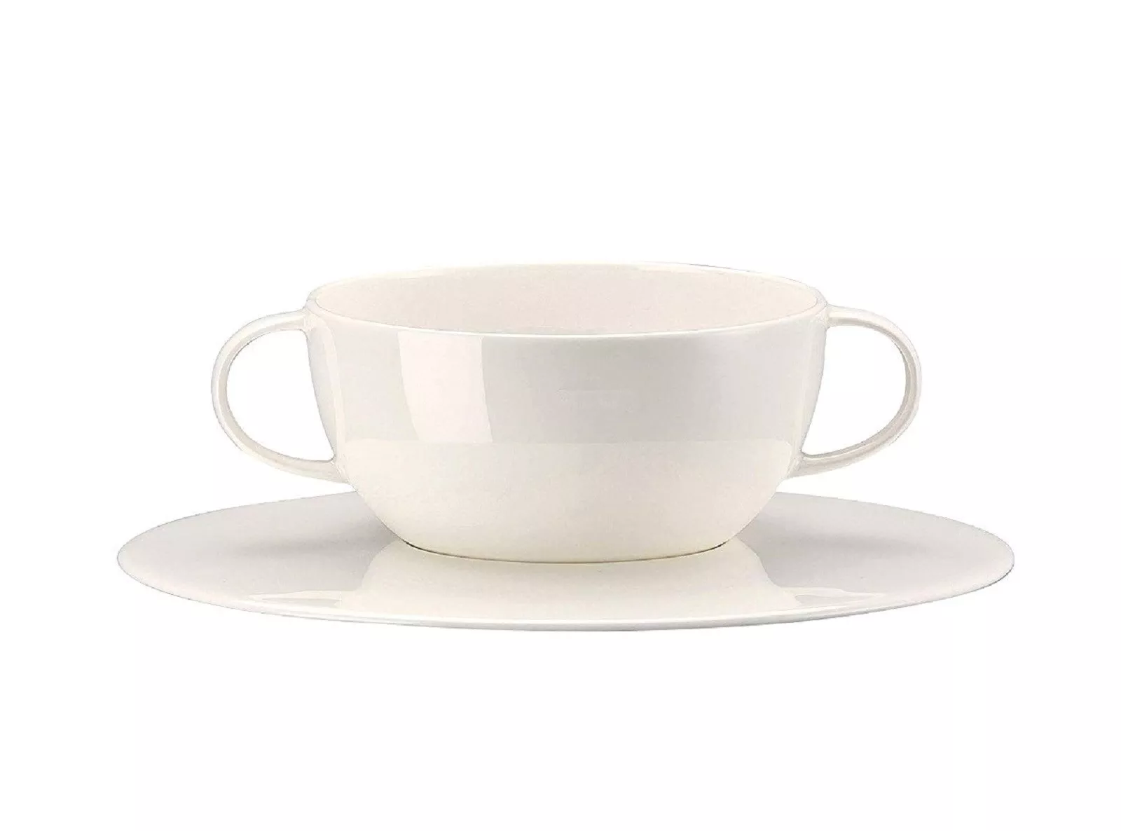 Чашка з блюдцем для бульйону 0,37 л Rosenthal Brillance White (10530-800001-10420) - Фото nav 2