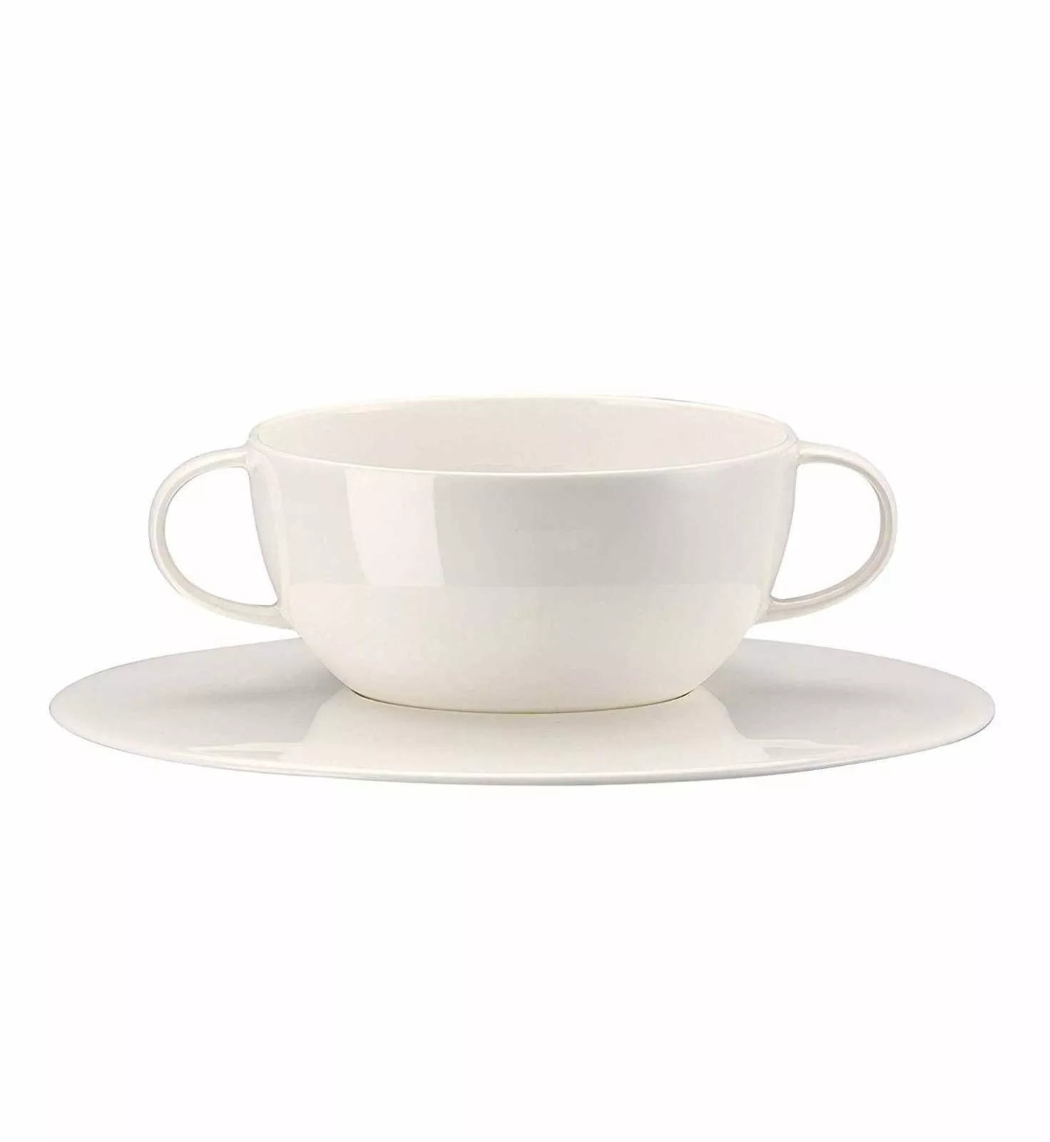 Чашка з блюдцем для бульйону 0,37 л Rosenthal Brillance White (10530-800001-10420) - Фото nav 1