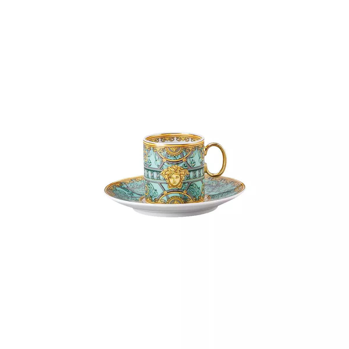 Чашка з блюдцем 0,1 л для еспресо Rosenthal Versace Scala Palazzo Verde (19335-403664-14715) - Фото nav 1