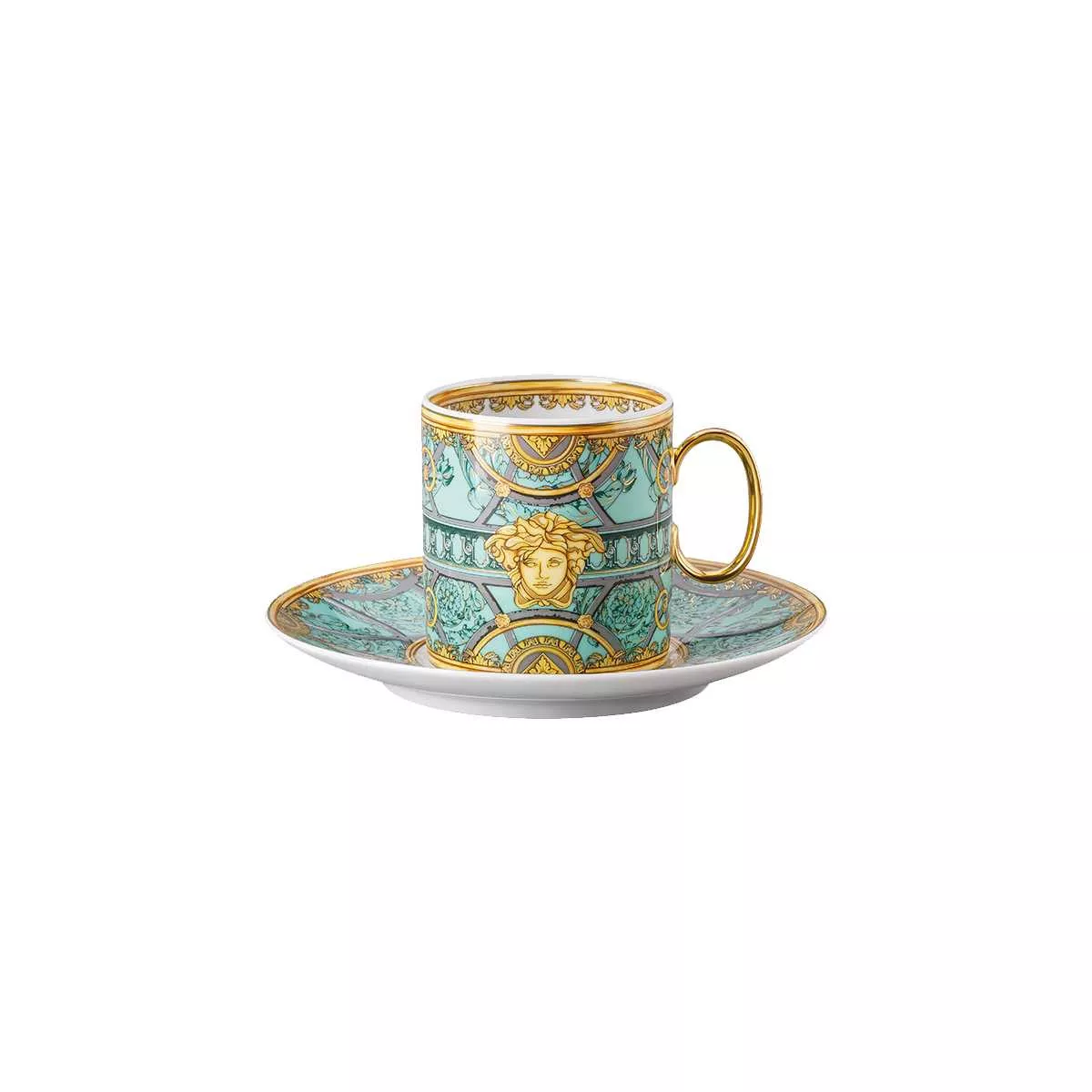 Чашка з блюдцем 0,23 л висока Rosenthal Versace Scala Palazzo Verde (19335-403664-14740) - Фото nav 1