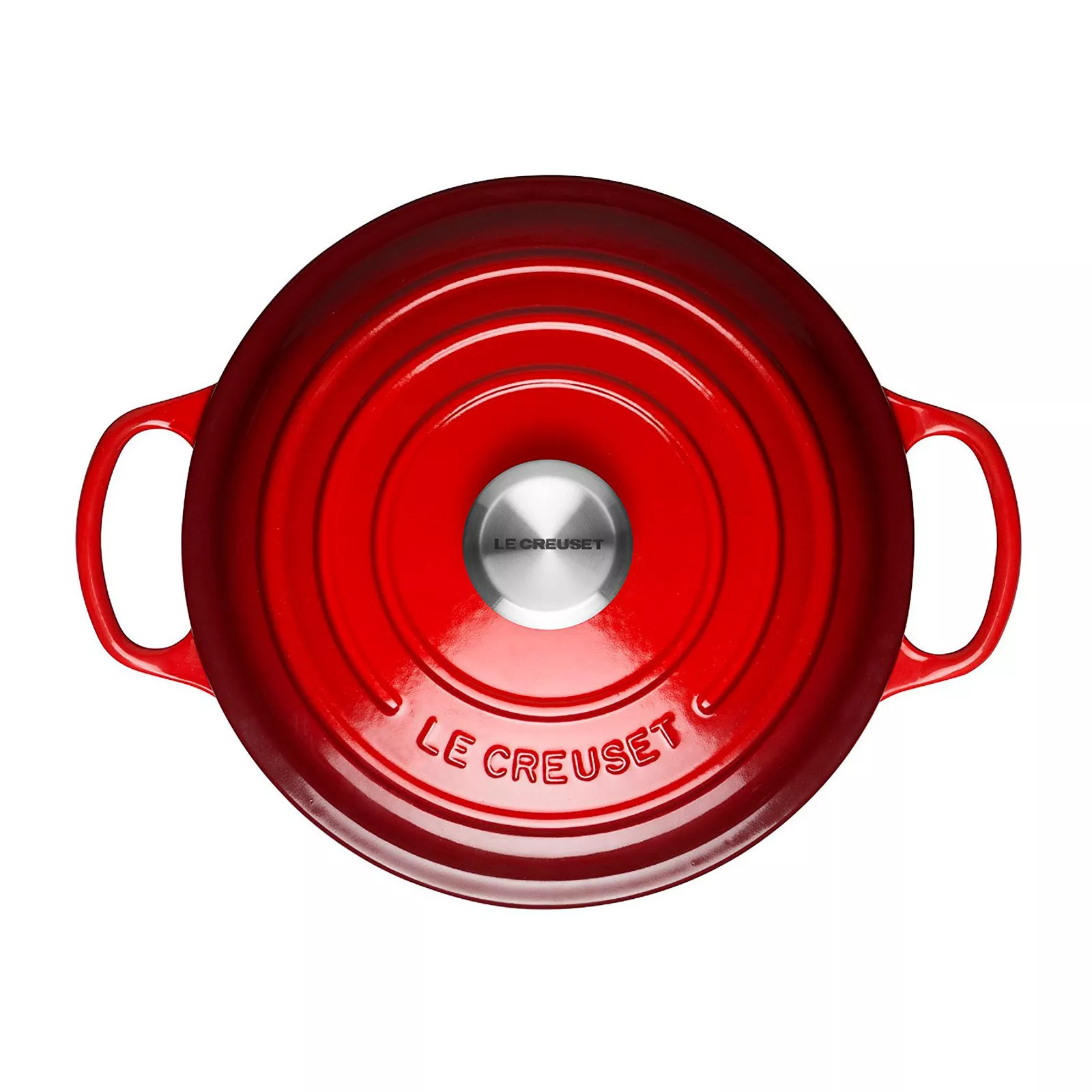 Каструля чавунна з кришкою Le Creuset Cast Iron Cherry Red, об'єм 3,3 л, діаметр 22 см (21177220602430) - Фото nav 2