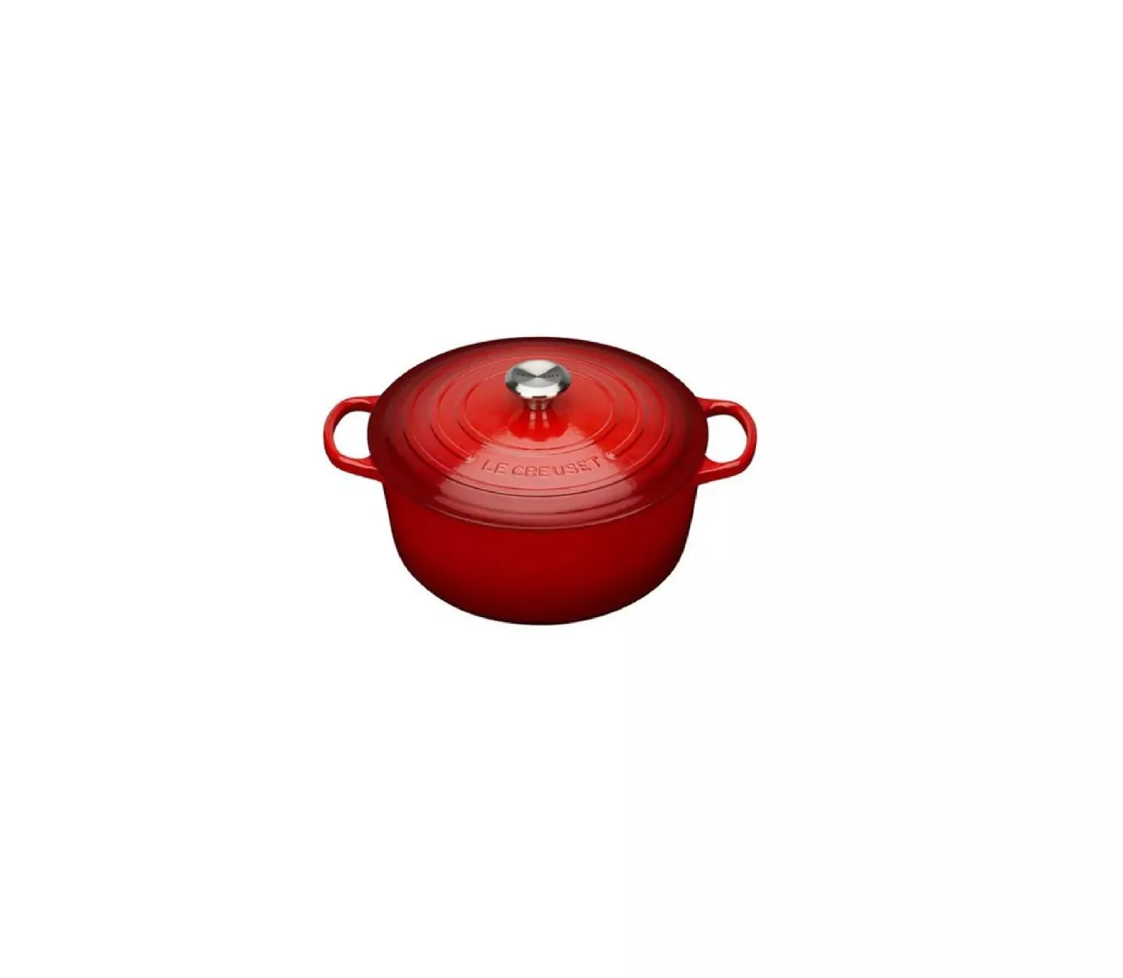 Каструля чавунна з кришкою Le Creuset Cast Iron Cherry Red, об'єм 4,2 л, діаметр 24 см (21177240602430) - Фото nav 2