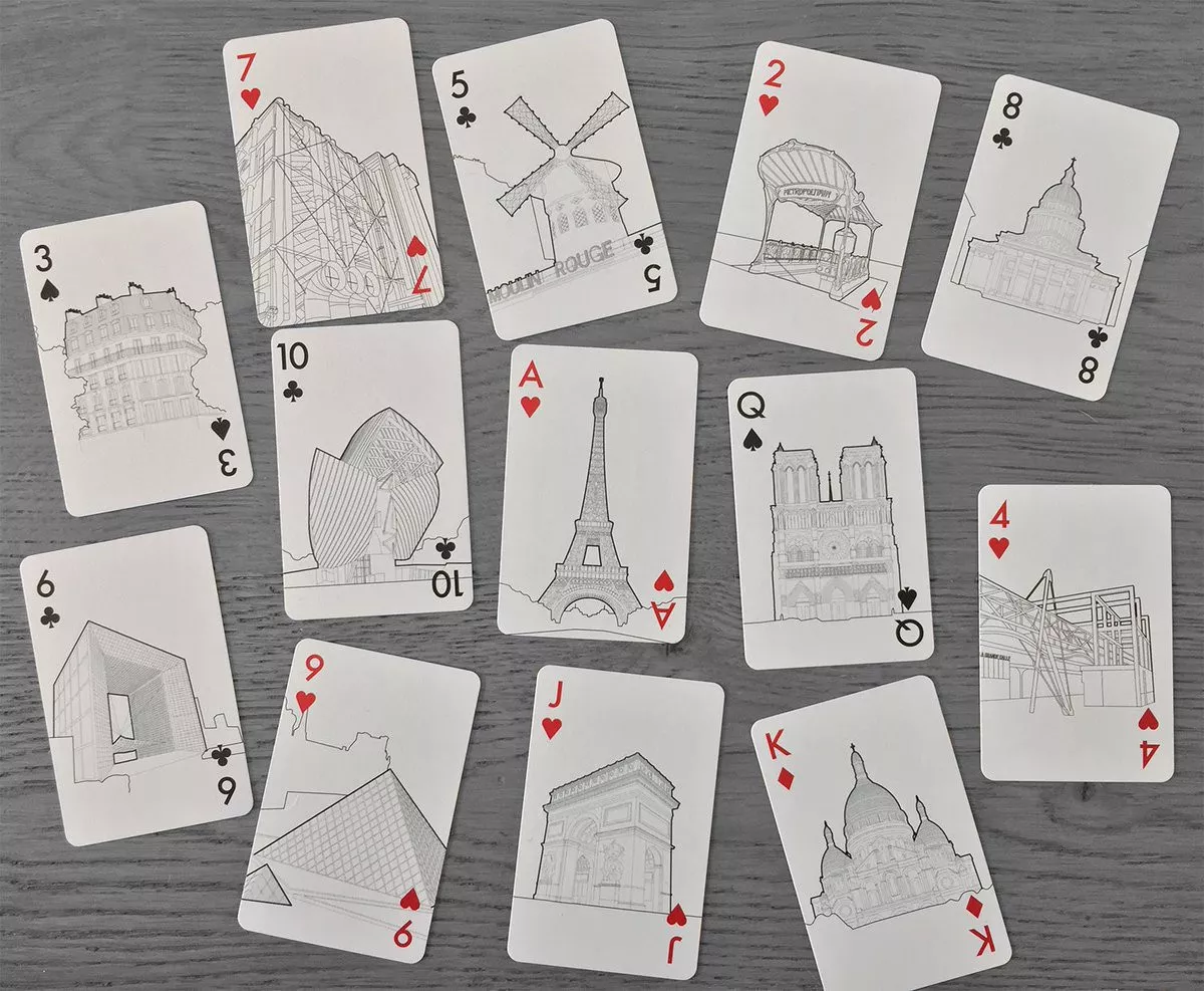 Колода гральних карт Paris 5,9 x 2,1 x 9,1 см Skyline Chess Playing Cards Paris (SKU019) - Фото nav 5