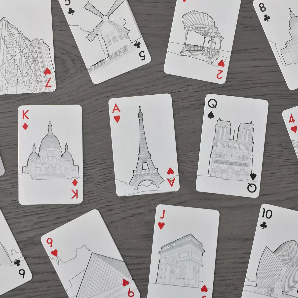 Колода гральних карт Paris 5,9 x 2,1 x 9,1 см Skyline Chess Playing Cards Paris (SKU019) - Фото nav 6