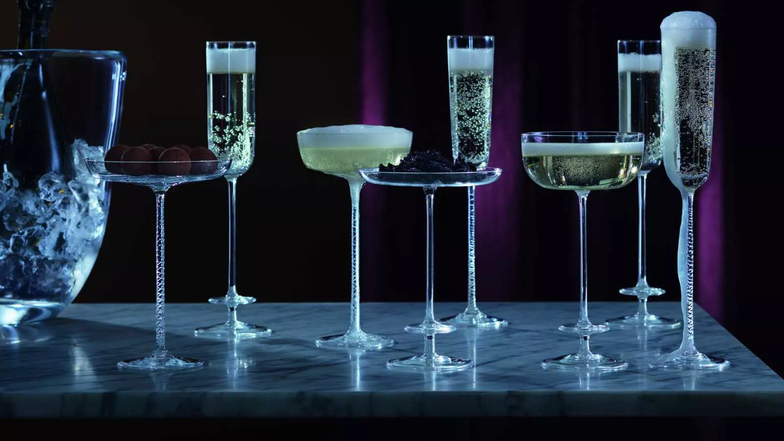 Набір келихів для шампанського LSA Champagne Theatre Smoke Grey, об'єм 0,19 л, 2 шт (G1554-07-164) - Фото nav 4