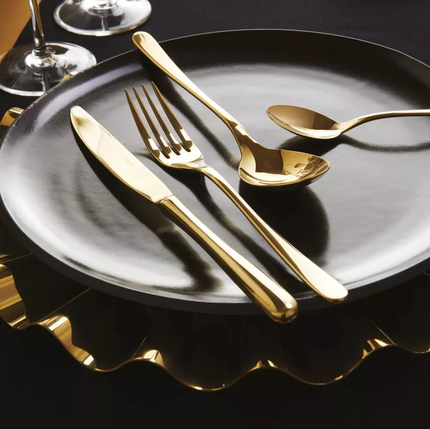 Набір столових приладів Sambonet Taste GOLD MIRROR, 24 предмети, на 6 персон (52553G81) - Фото nav 3