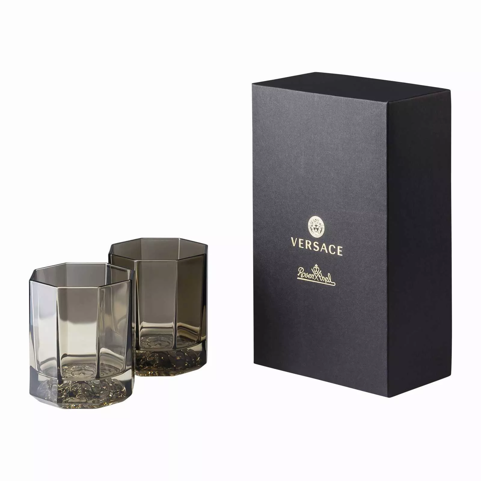 Набір склянок для віскі 2 шт Rosenthal Versace Medusa Lumiere Haze (20665-321392-48870) - Фото nav 4