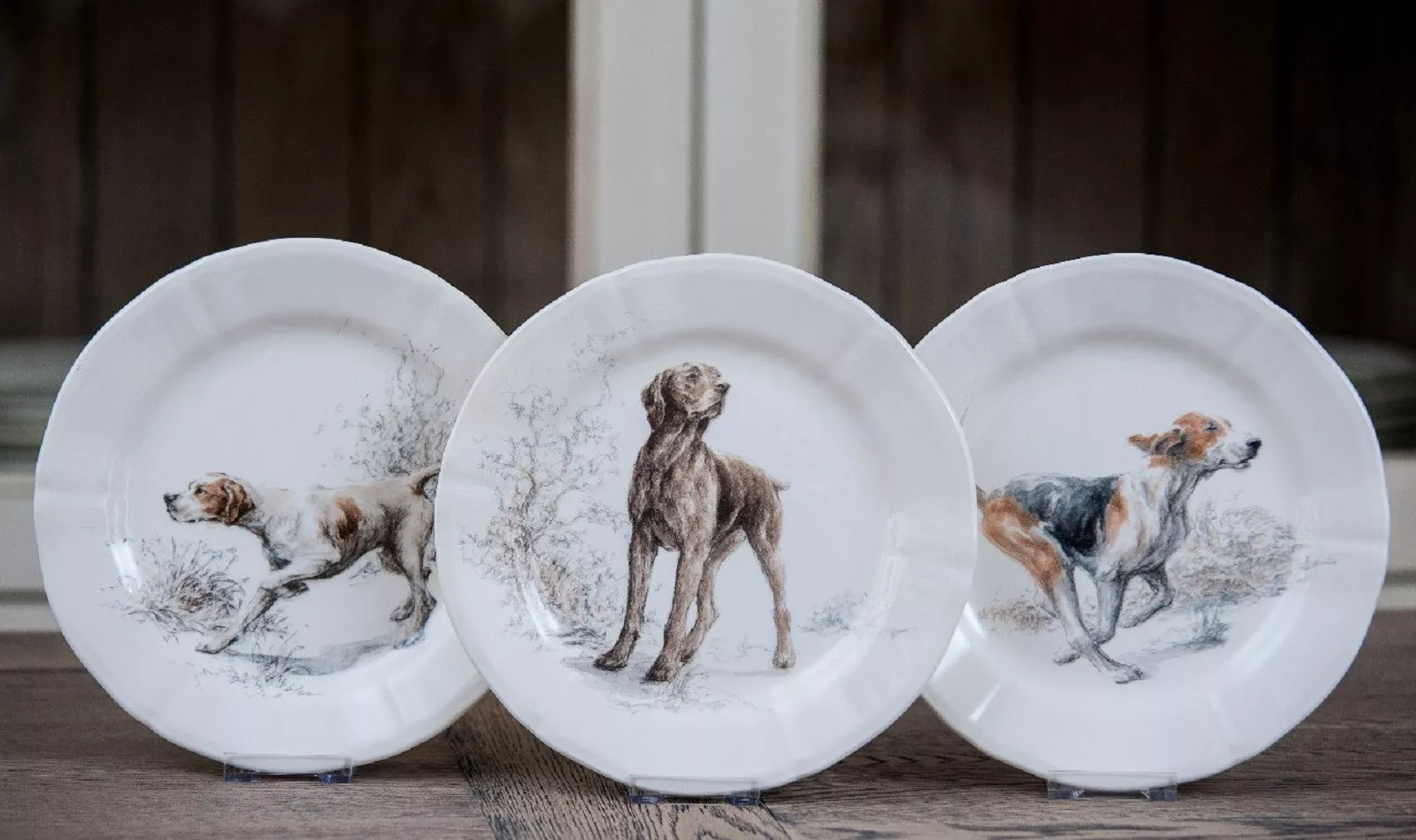 Набір десертних тарілок Gien Sologne Dog, діаметр 23,2 см, 6 шт (1631B6CD26) - Фото nav 5