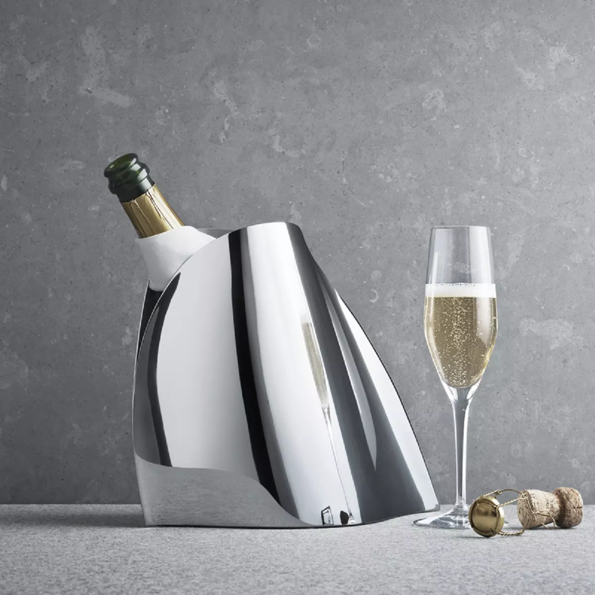 Охолоджувач для вина/шампанського Georg Jensen Champagne & Caviar, висота 22,5 см (3586651) - Фото nav 2