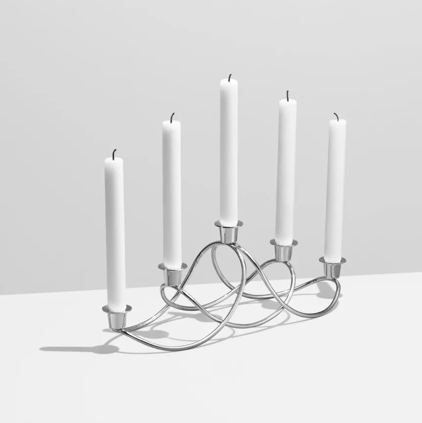 Свічник для 5 свічок Georg Jensen Glow, висота 14,3 см (3586143) - Фото nav 4