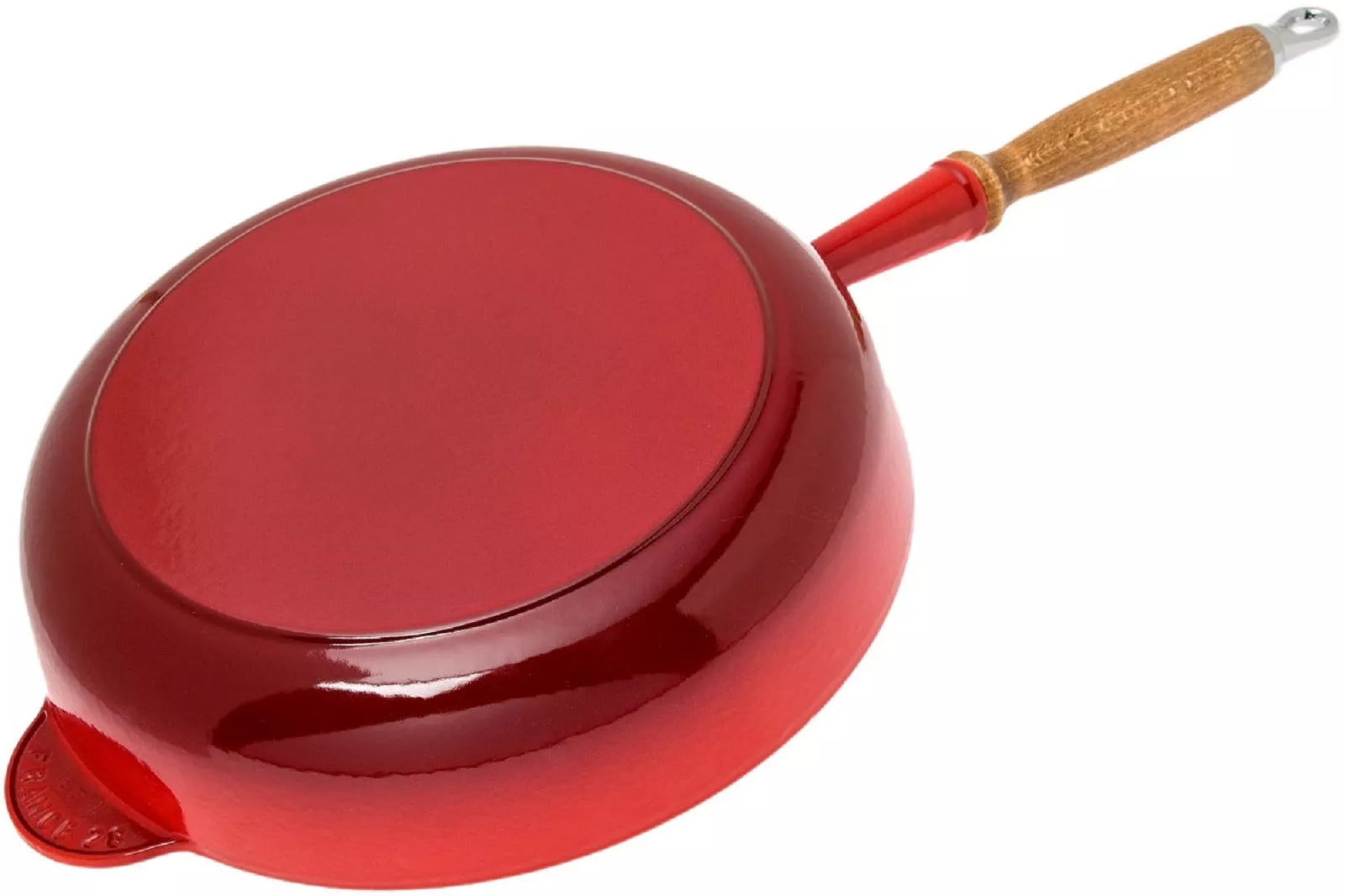 Сковорода чавунна з дерев'яною ручкою Le Creuset Cast Iron Cherry Red, діаметр 26 см (20058260600460) - Фото nav 3