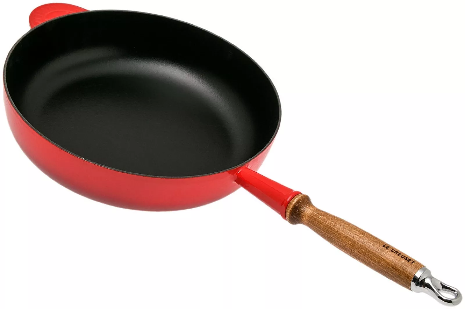 Сковорода чавунна з дерев'яною ручкою Le Creuset Cast Iron Cherry Red, діаметр 26 см (20058260600460) - Фото nav 2