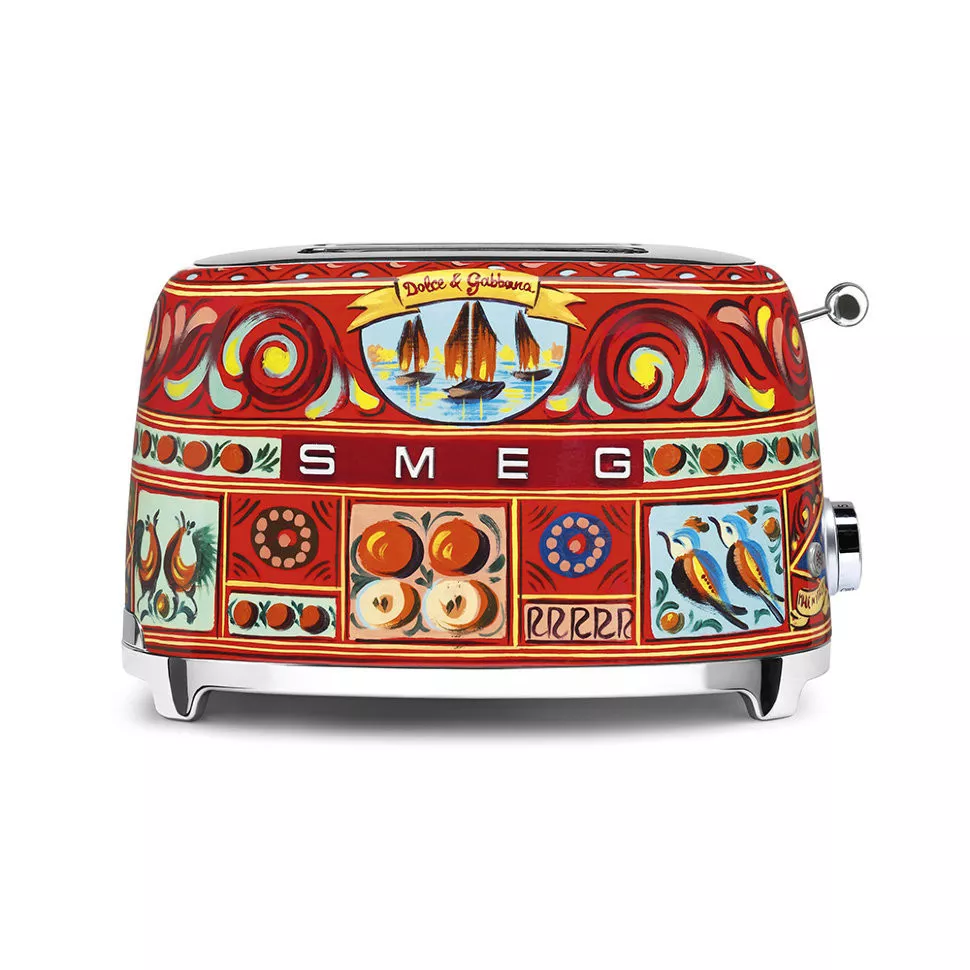 Тостер електричний на 2 тосту Smeg стиль Dolce & Gabbana (TSF01DGEU) - Фото nav 1