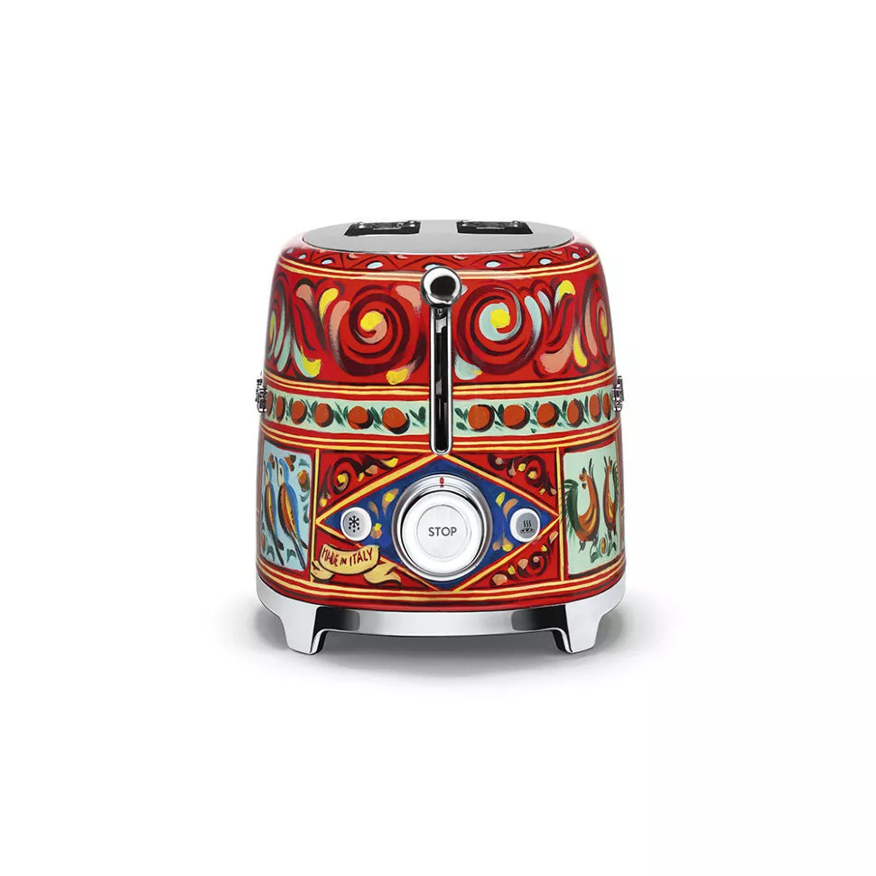 Тостер електричний на 2 тосту Smeg стиль Dolce & Gabbana (TSF01DGEU) - Фото nav 2
